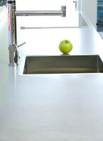 Rvs spoelbak inleg gemonteerd